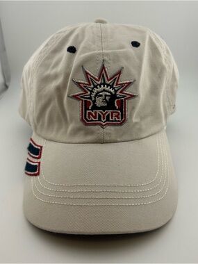 Vintage New York Rangers Pro Player Hat Tan Strapback NHL Center Ice Liberty